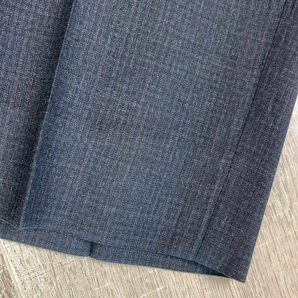 TED BAKER 100% Wool Charcoal Gray Flat Front Dress Slacks Jefferson Pants